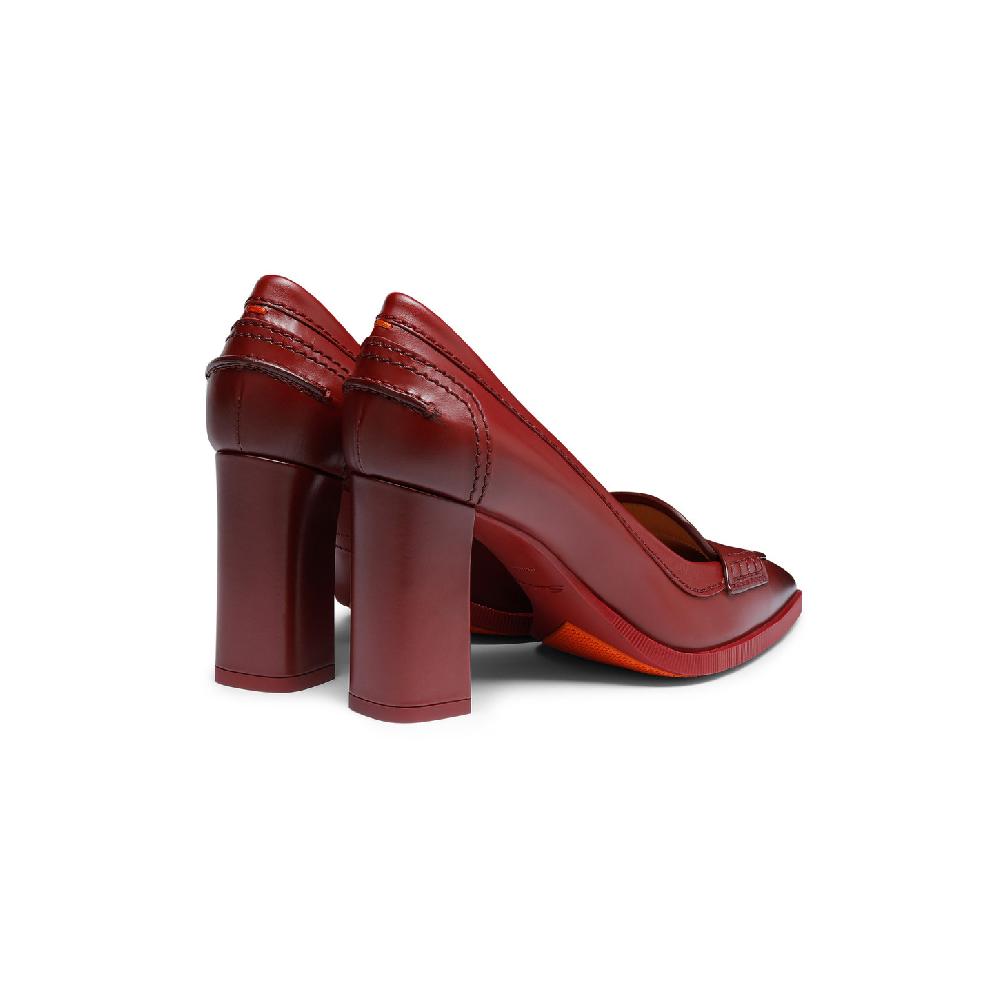 Santoni Décolletés tacco alto da donna in pelle rossa Nuovo