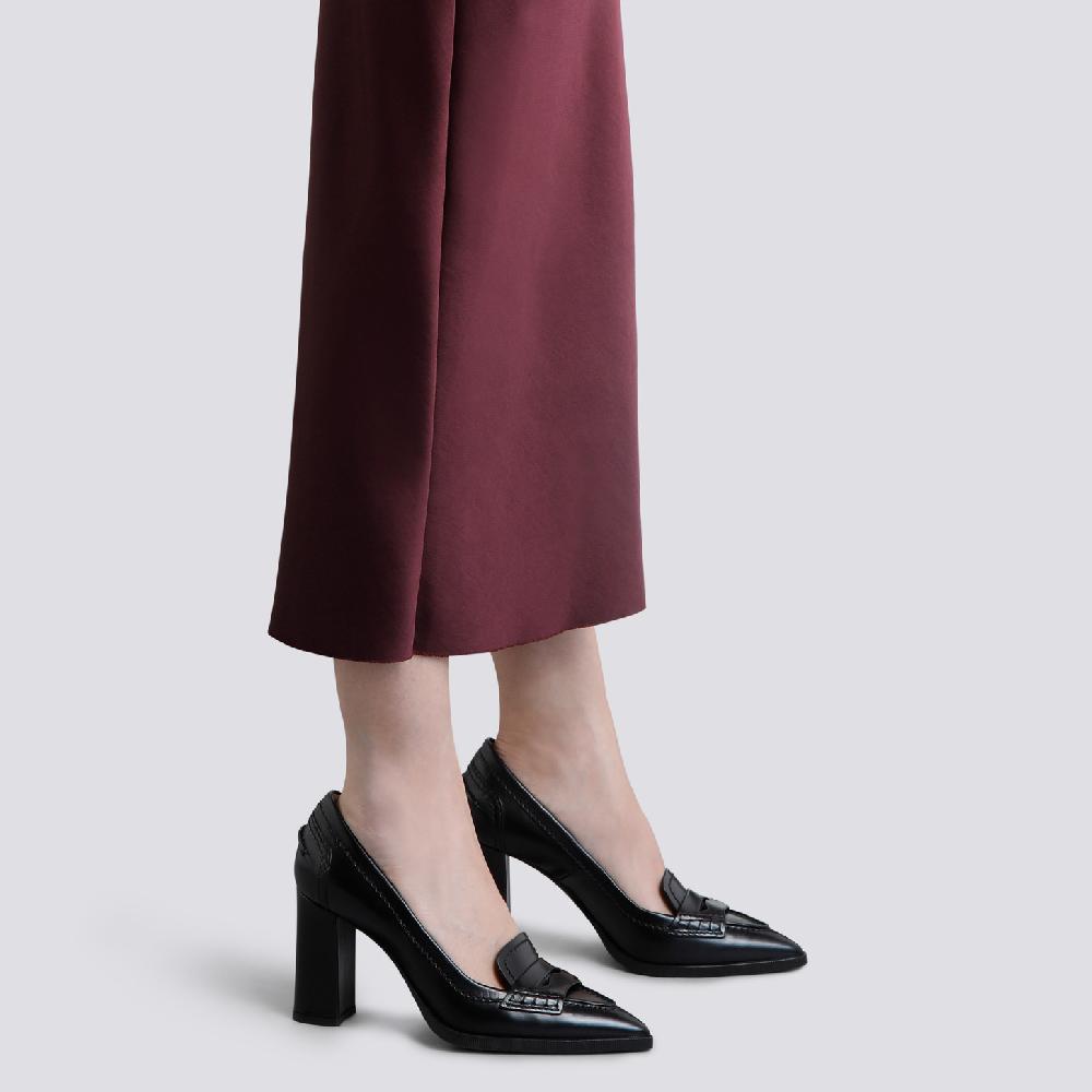 Santoni Décolletés tacco alto da donna in pelle nera Qualità