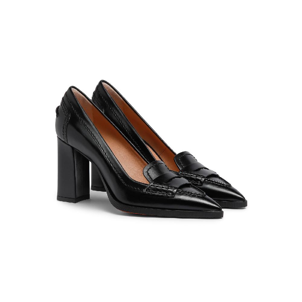 Santoni Décolletés tacco alto da donna in pelle nera Qualità