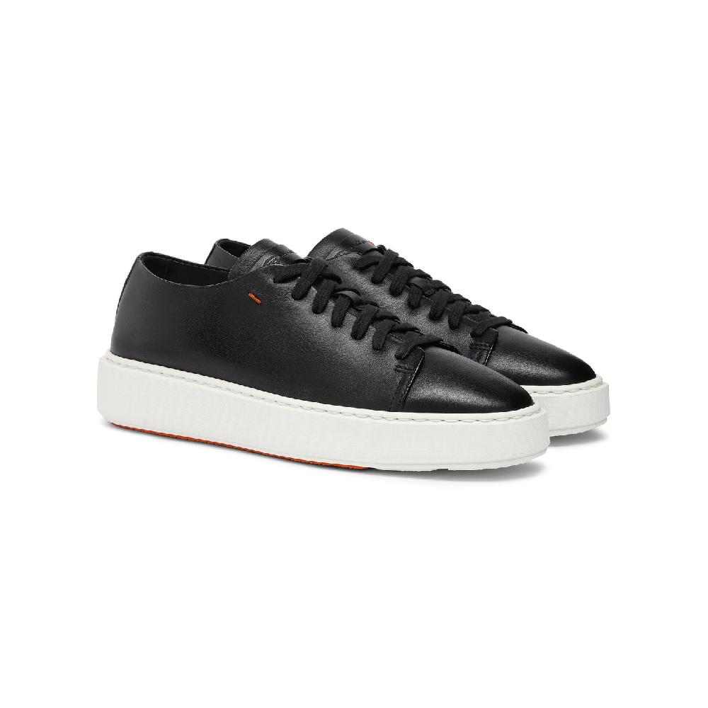 Santoni Sneaker da donna in pelle nera Promozione