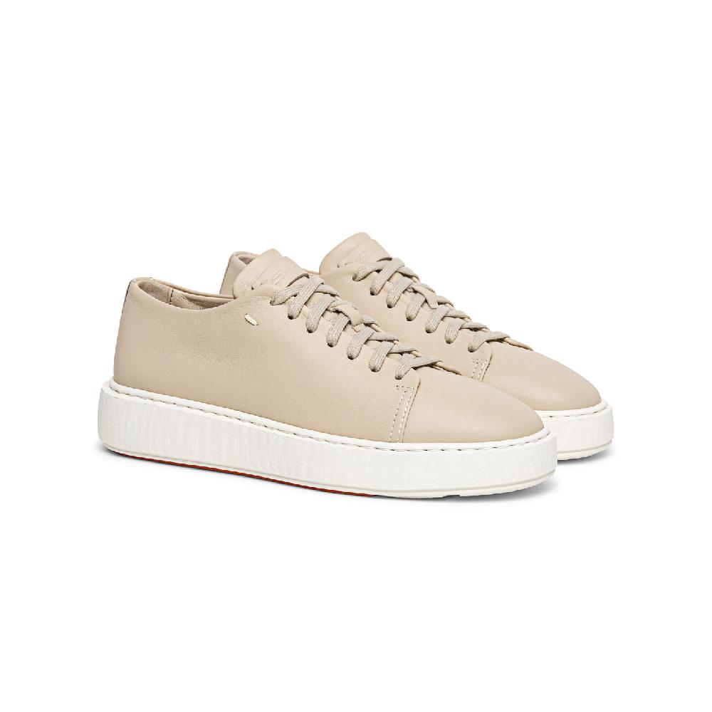 Santoni Sneaker da donna in pelle beige Spedizione Gratuita