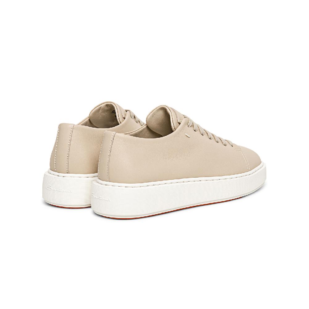 Santoni Sneaker da donna in pelle beige Spedizione Gratuita