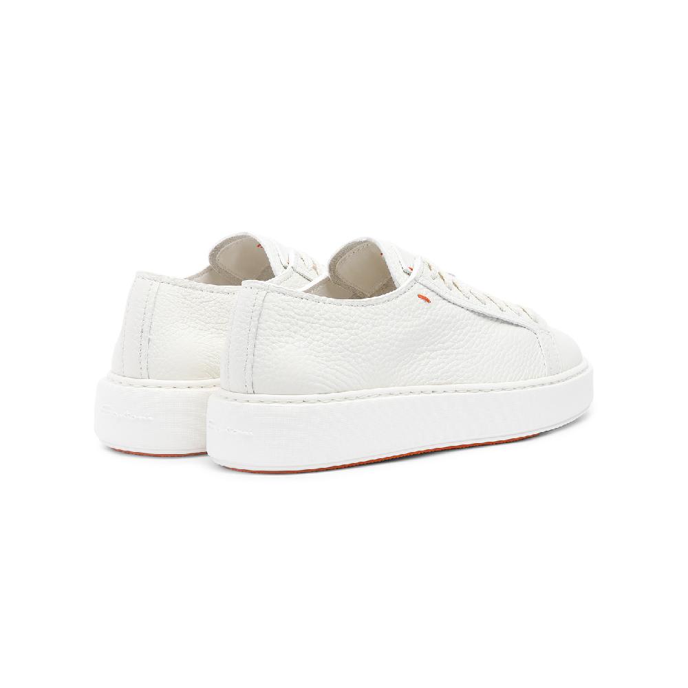 Santoni Sneaker da donna in pelle bottalata bianca Pezzi Unici