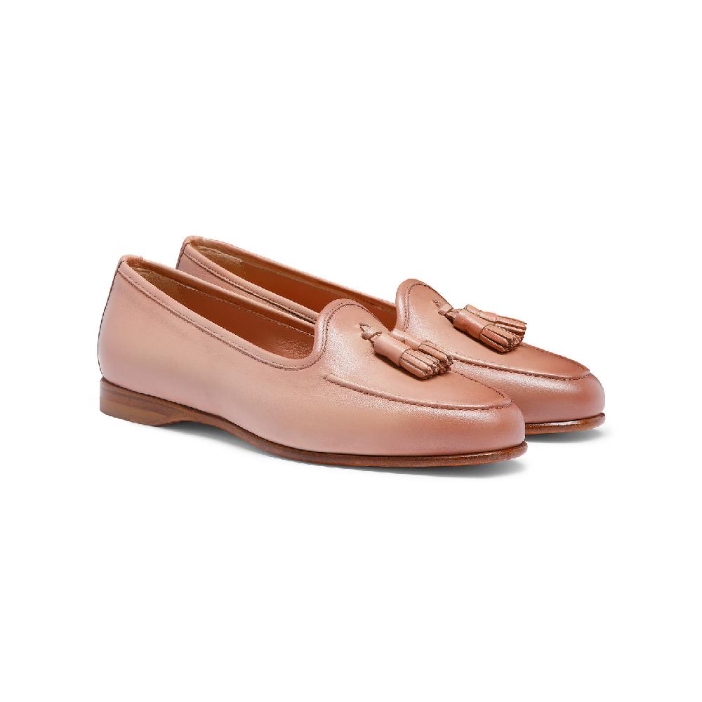 Santoni Mocassino Andrea con nappe da donna in pelle rosa Negozi Online