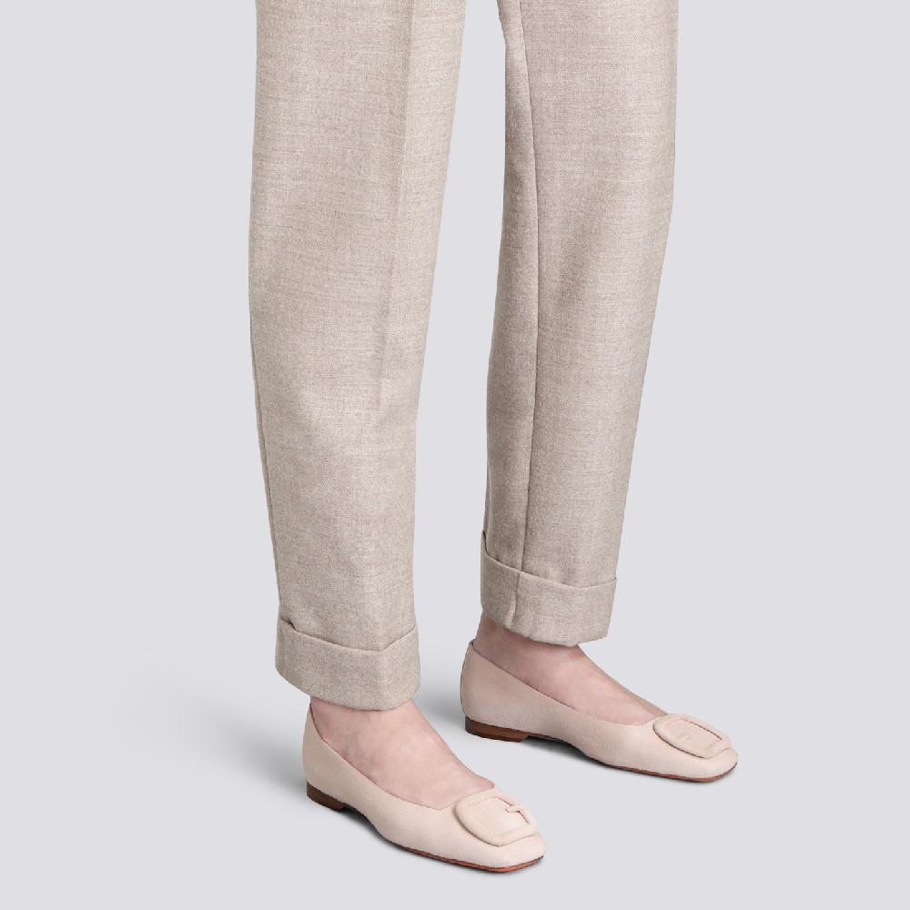 Santoni Ballerina da donna in suede rosa Fino Al -60%