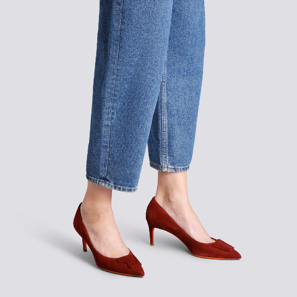 Santoni Décolletés tacco medio Santoni Sibille da donna in suede bordeaux Convenienza