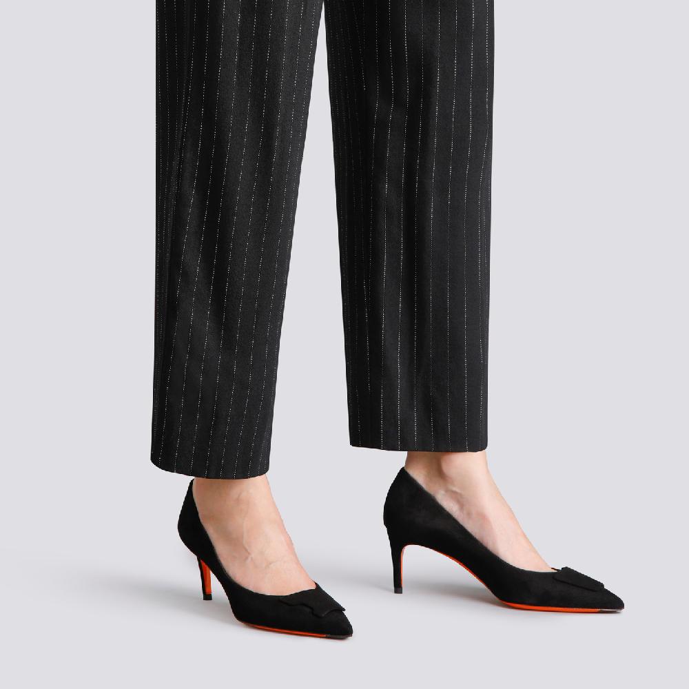 Santoni Décolletés tacco medio Santoni Sibille da donna in suede nero Novità