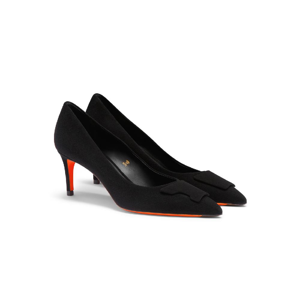 Santoni Décolletés tacco medio Santoni Sibille da donna in suede nero Novità