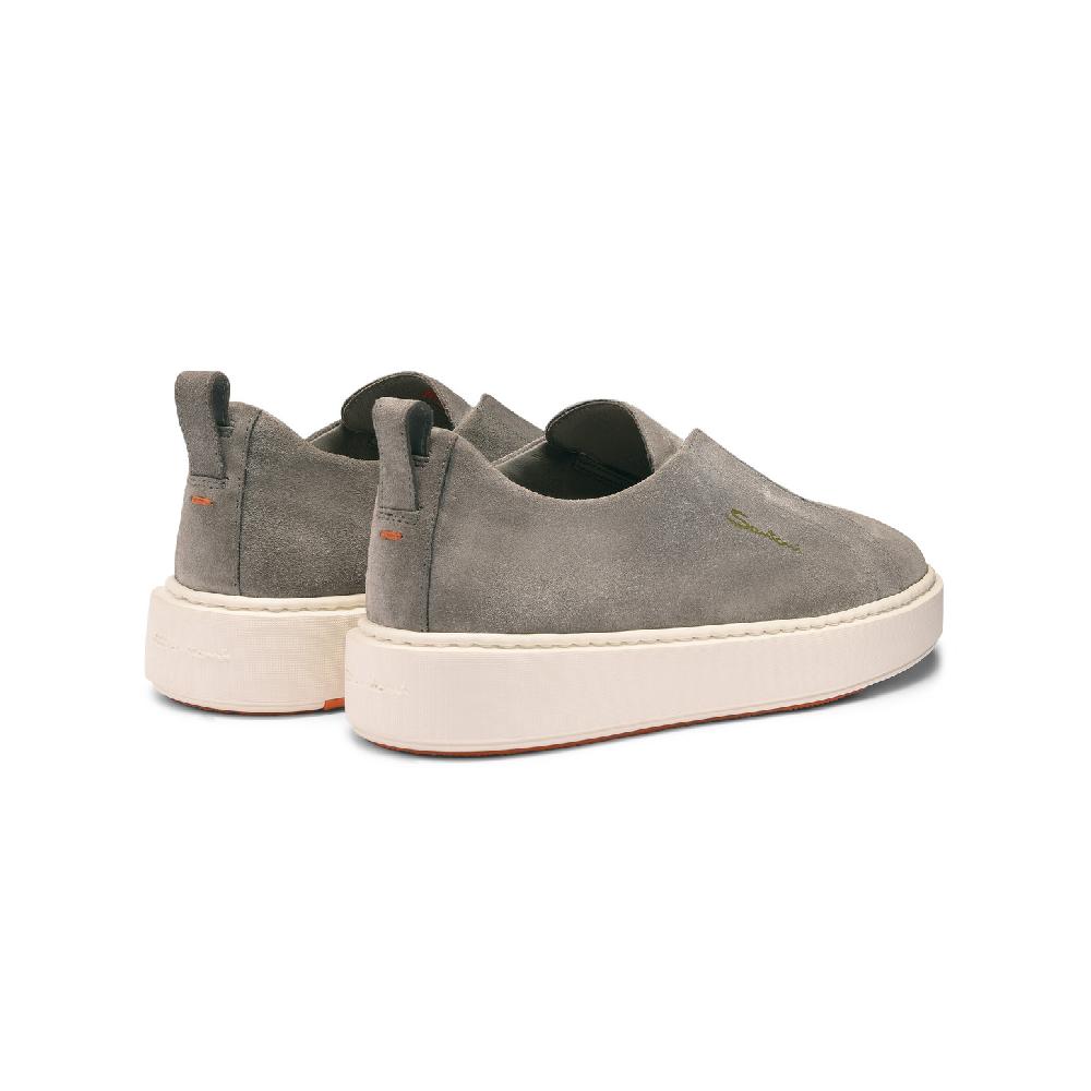 Santoni Sneaker slip-on da donna in suede grigio Saldi