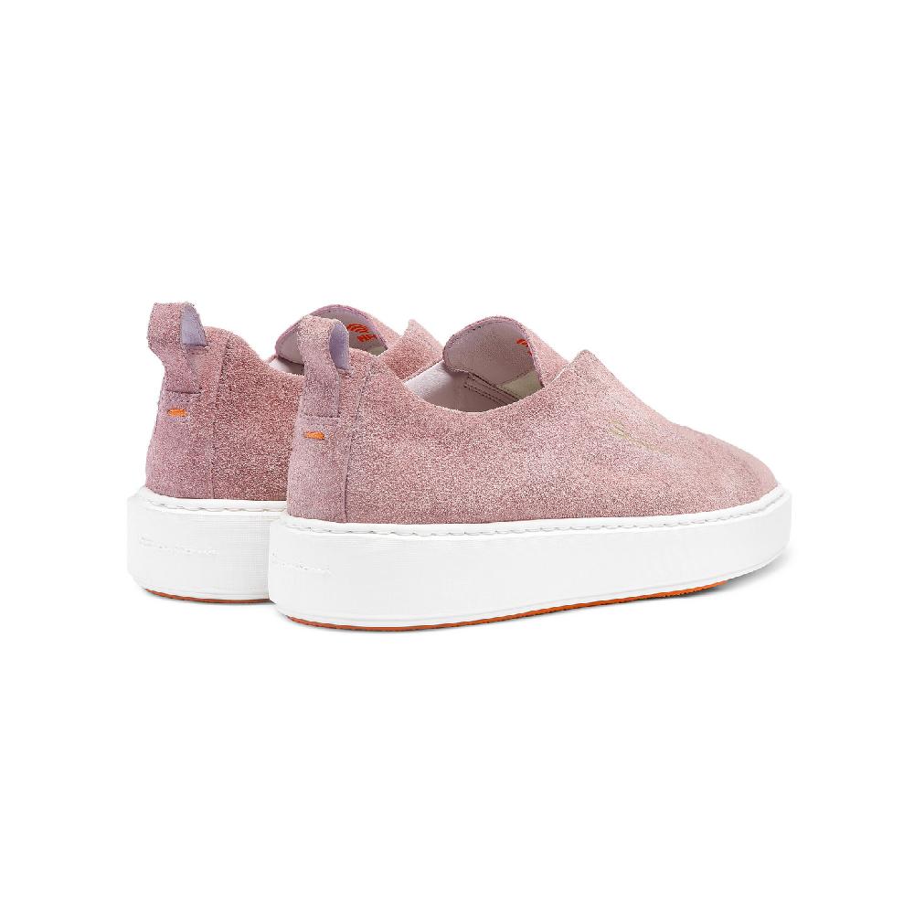 Santoni Sneaker slip-on da donna in suede rosa Offerte