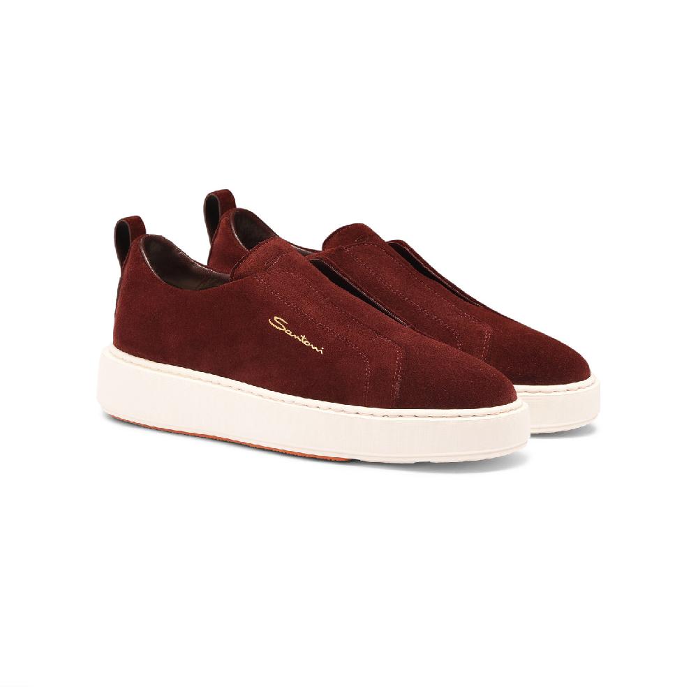 Santoni Sneaker slip-on da donna in suede bordeaux Hotsell