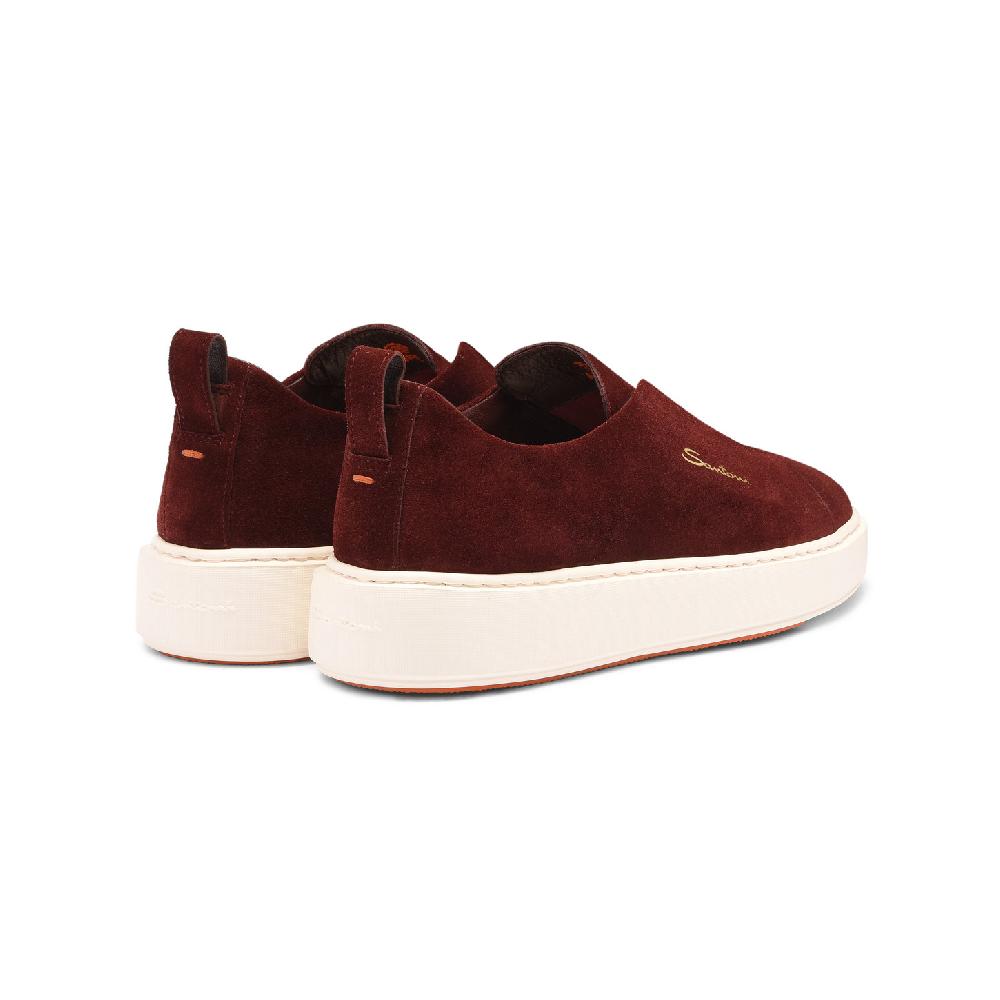 Santoni Sneaker slip-on da donna in suede bordeaux Hotsell