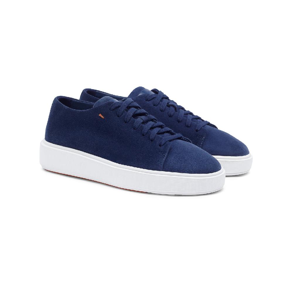 Santoni Sneaker da donna in suede blu Vendita Calda