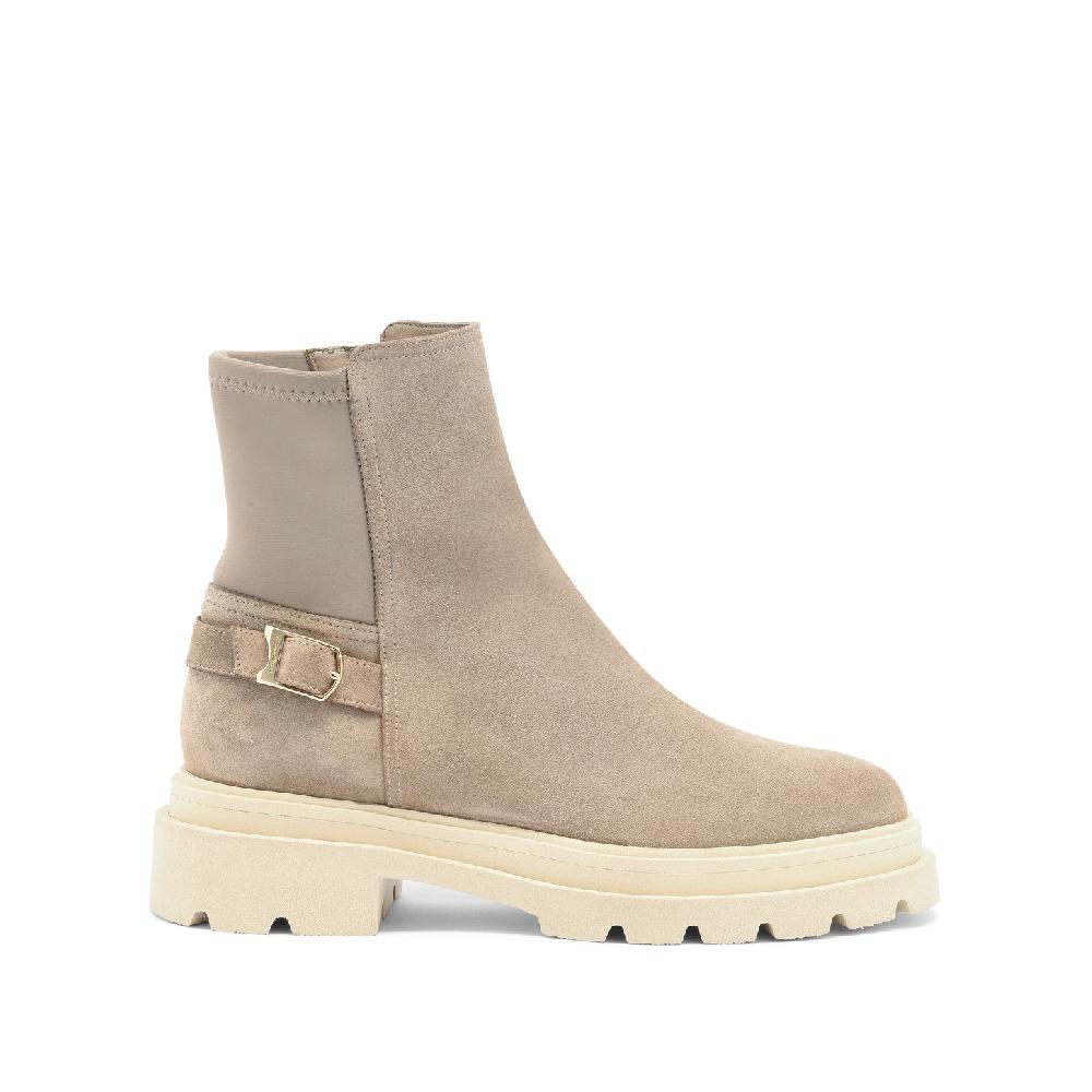 Santoni Stivaletto da donna in suede beige