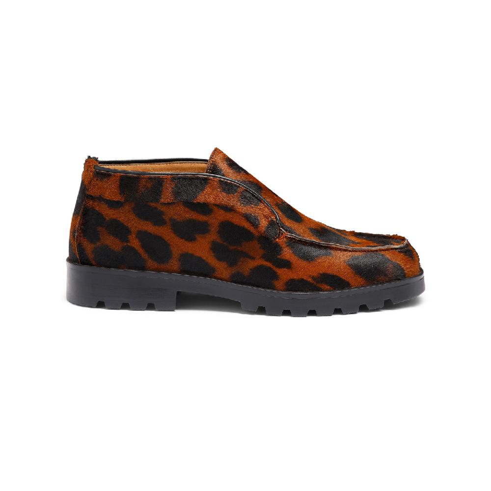 Santoni Stivaletto desert da donna in cavallino animalier