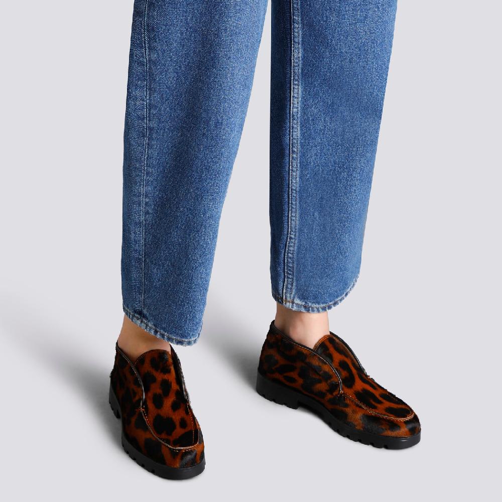 Santoni Stivaletto desert da donna in cavallino animalier Nuovo