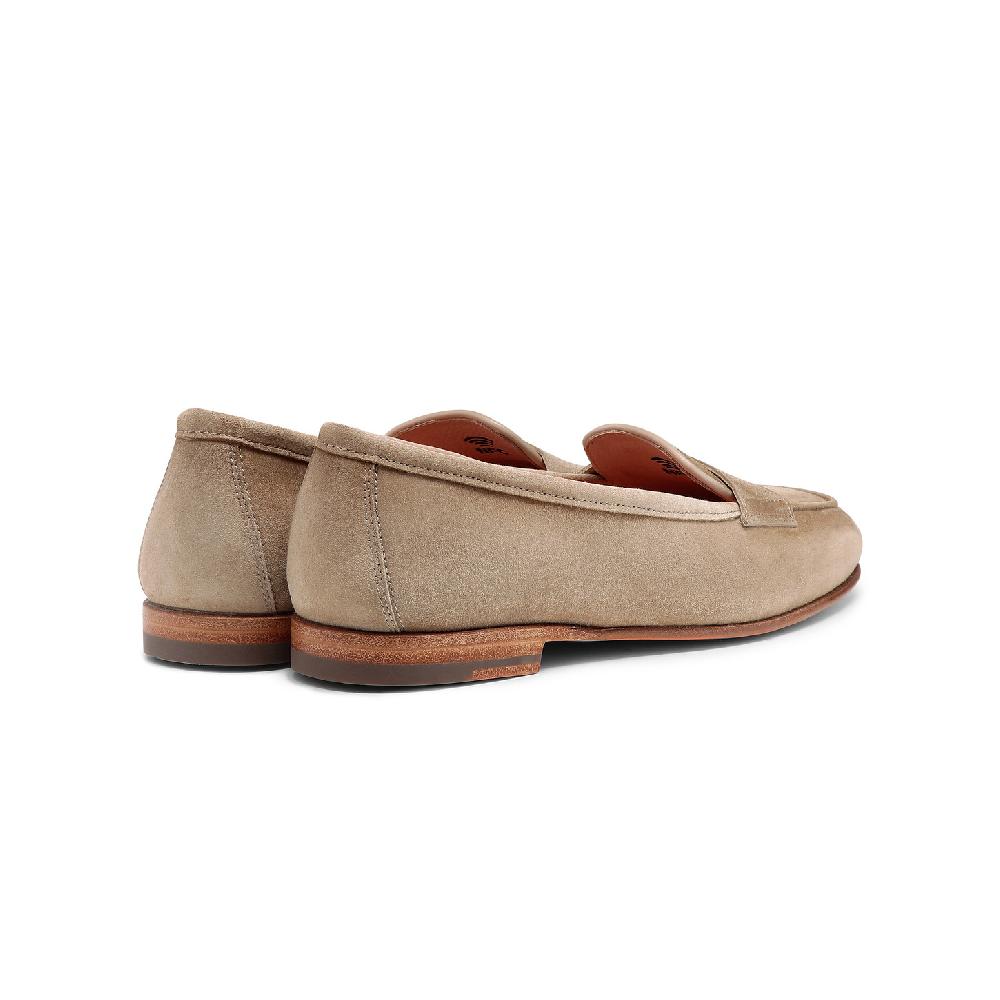 Santoni Mocassino Carla da donna in suede beige Soddisfazione Garantita