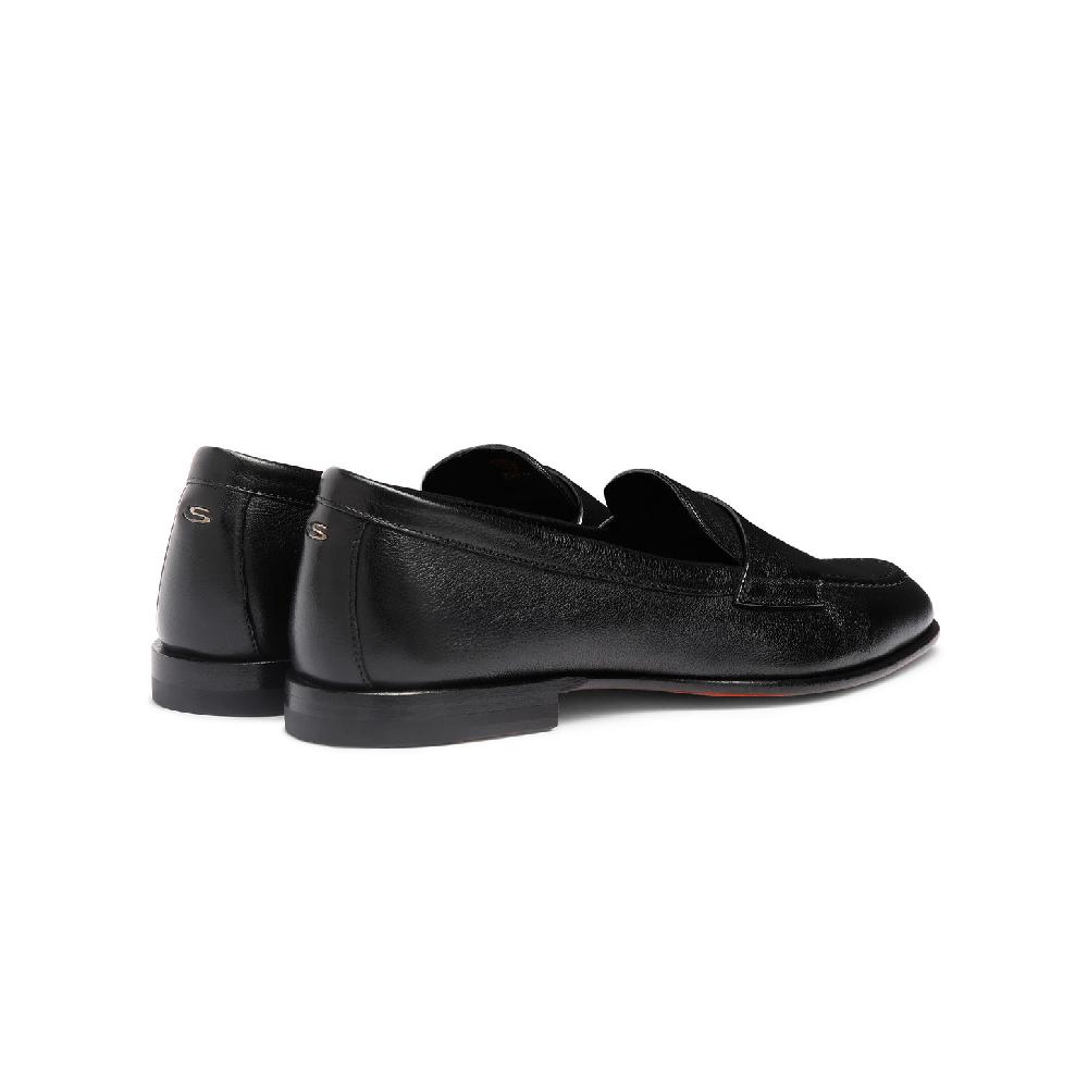 Santoni Mocassino penny da donna in pelle nera Shopping Online