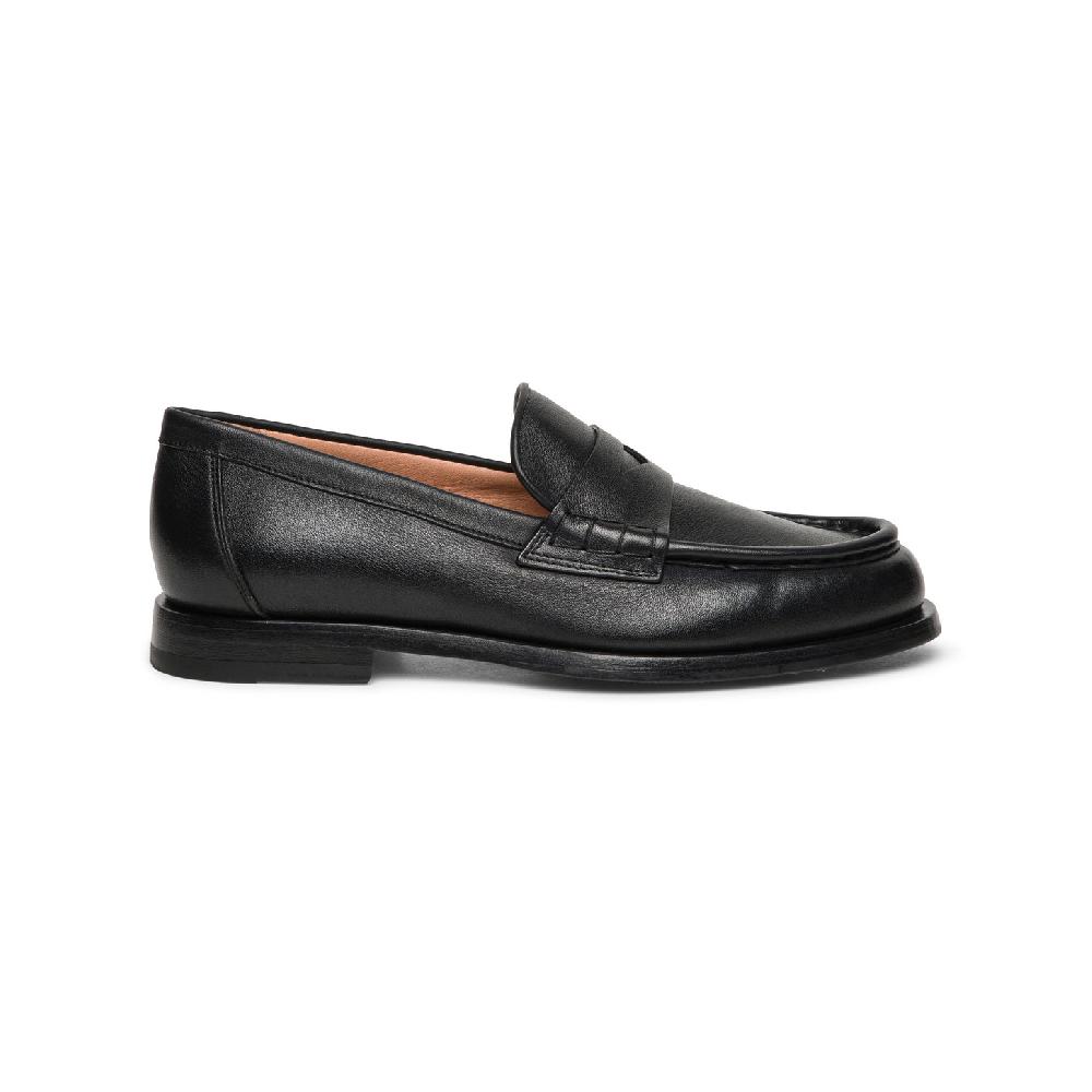 Santoni Mocassino penny da donna in pelle nera