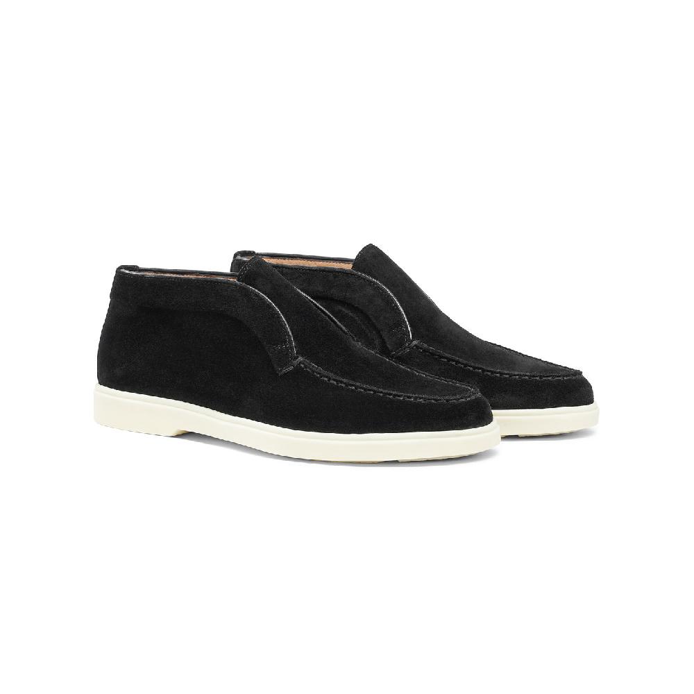 Santoni Stivaletto desert da donna in suede nero Ultimo giorno