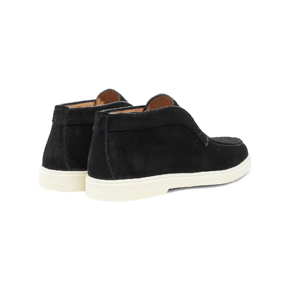 Santoni Stivaletto desert da donna in suede nero Ultimo giorno