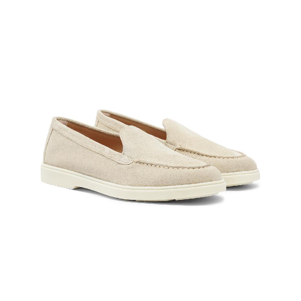 Santoni Mocassino da donna in suede rosa Offerta