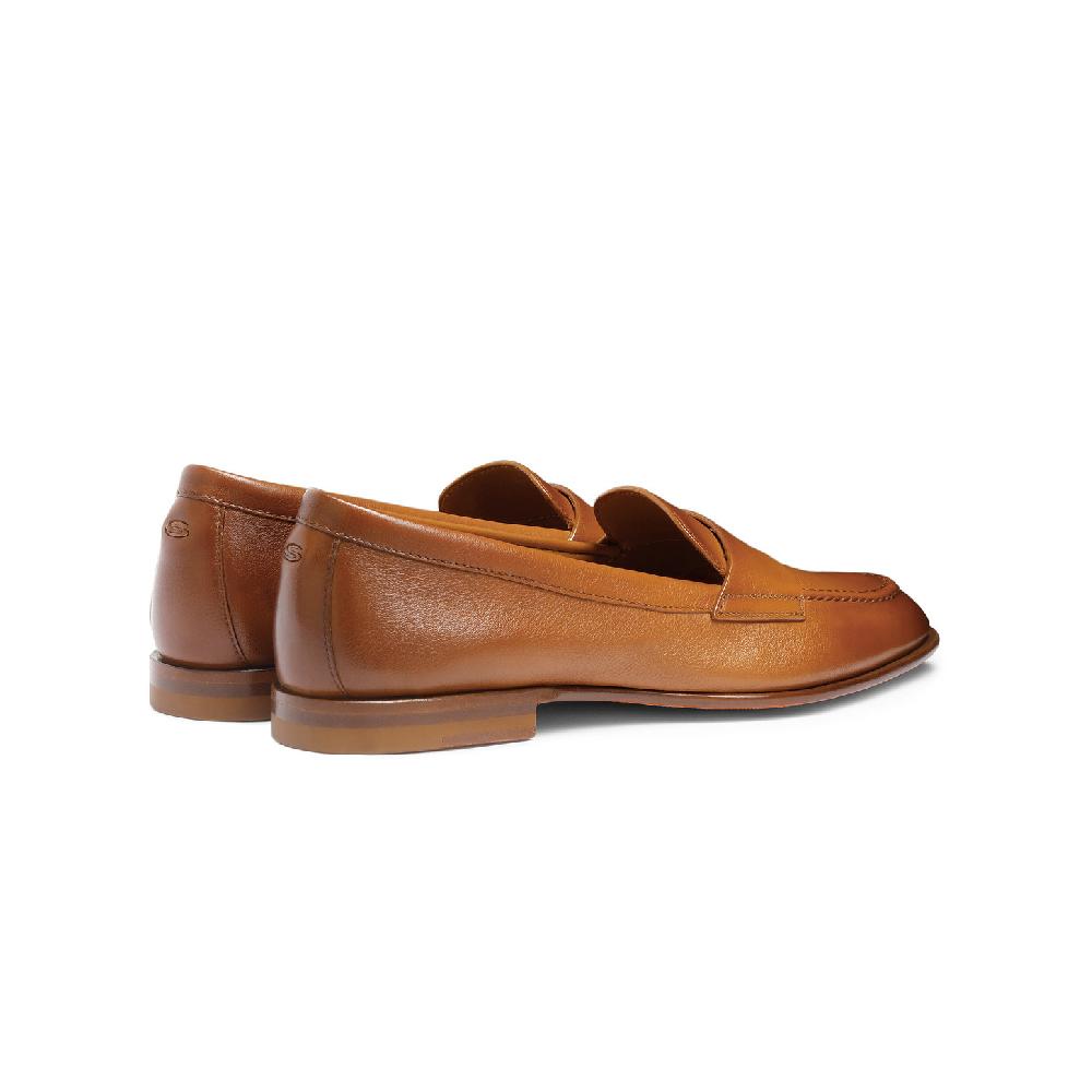 Santoni Mocassino penny da donna in pelle marrone Online