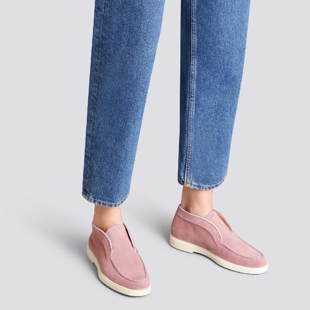 Santoni Stivaletto desert da donna in suede rosa I Più Venduti