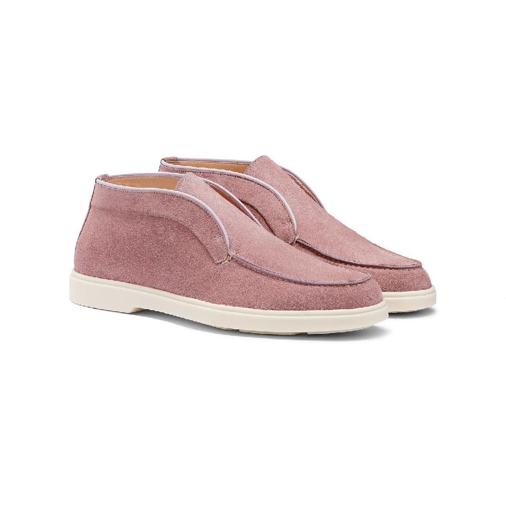 Santoni Stivaletto desert da donna in suede rosa I Più Venduti