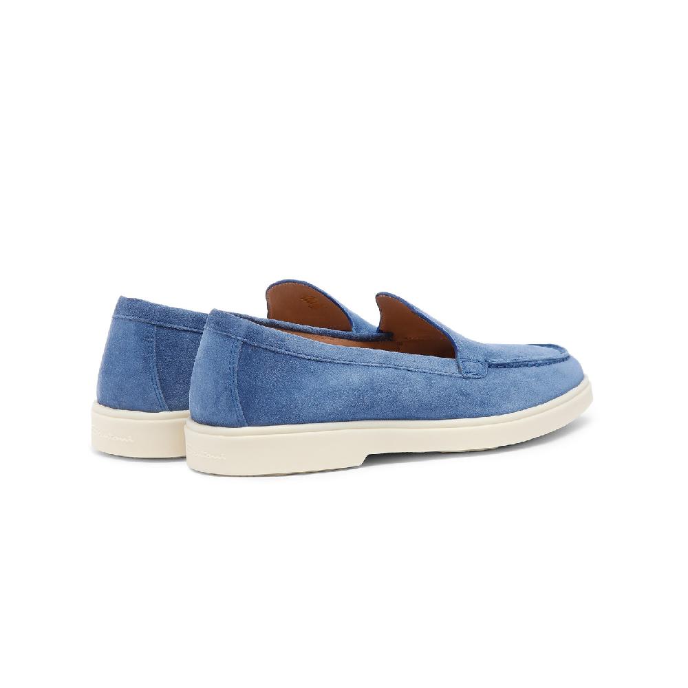 Santoni Mocassino da donna in suede blu Italy