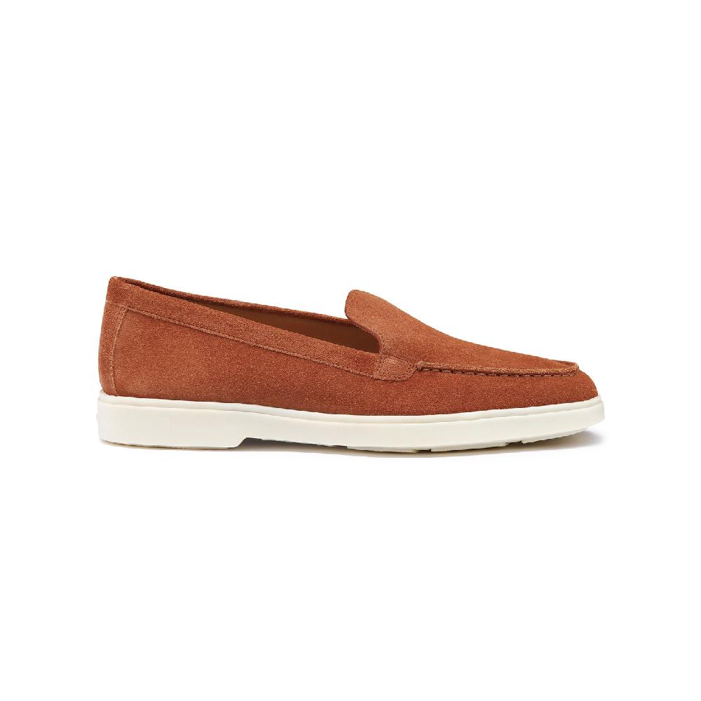 Santoni Mocassino da donna in suede arancione
