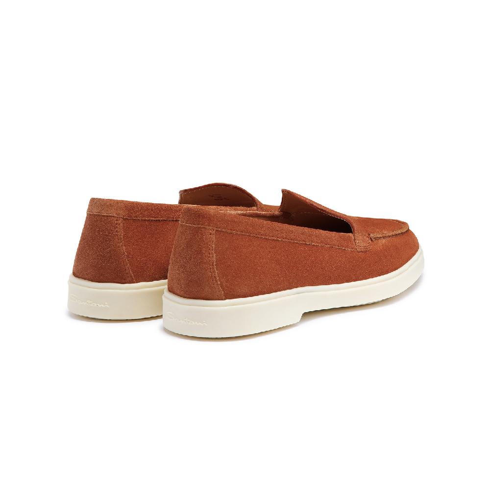 Santoni Mocassino da donna in suede arancione Italia
