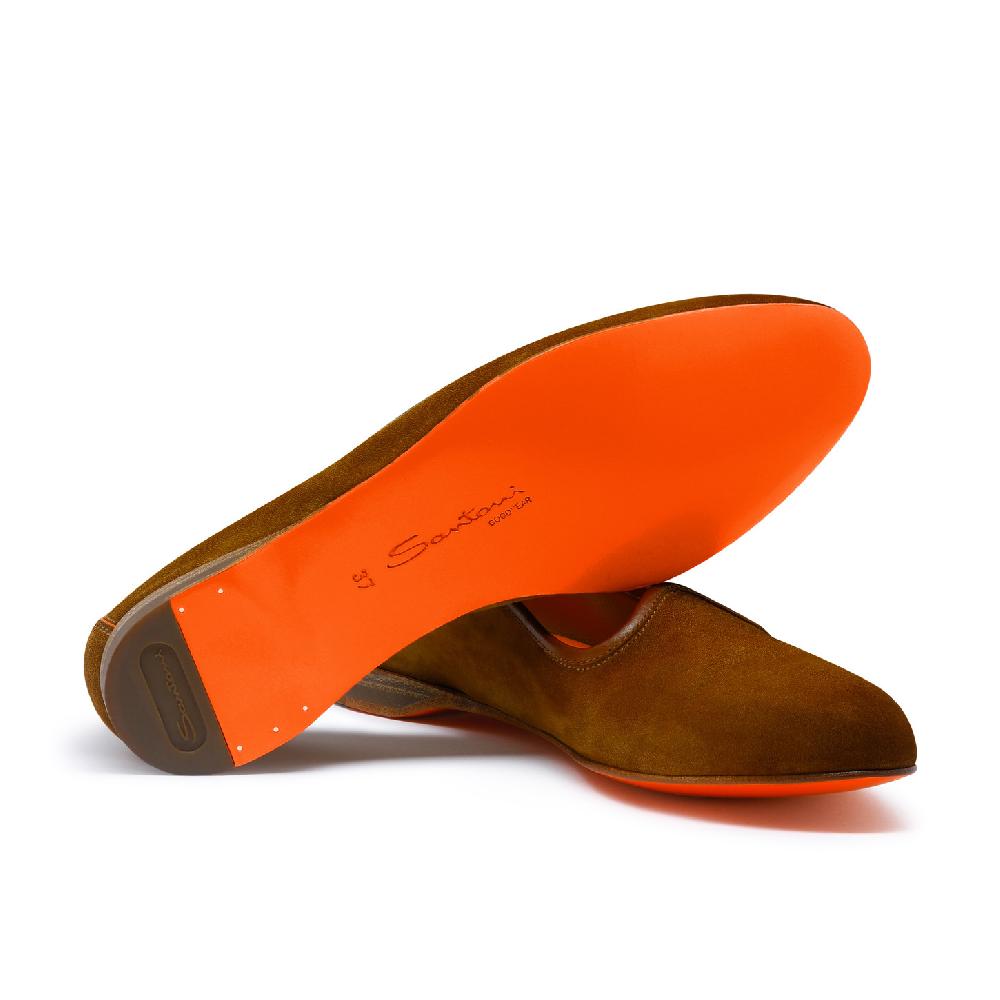 Santoni Mocassino da donna in suede marrone Negozi Online