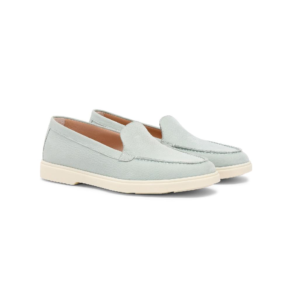 Santoni Mocassino da donna in nabuk azzurro Fino Al -60%
