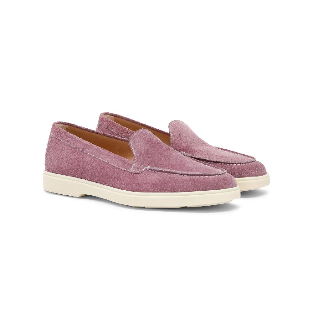 Santoni Mocassino da donna in suede viola Shopping Online