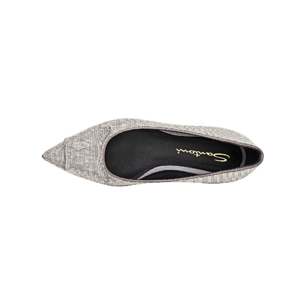 Santoni Ballerina da donna in strass argento Novità