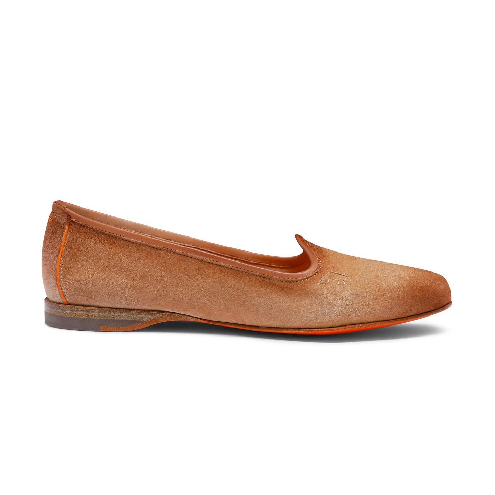 Santoni Mocassino da donna in suede rosa