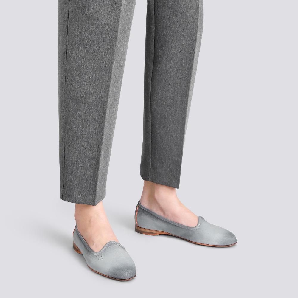 Santoni Mocassino da donna in suede azzurro Offerta