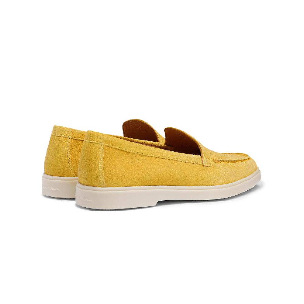 Santoni Mocassino da donna in suede giallo Saldi