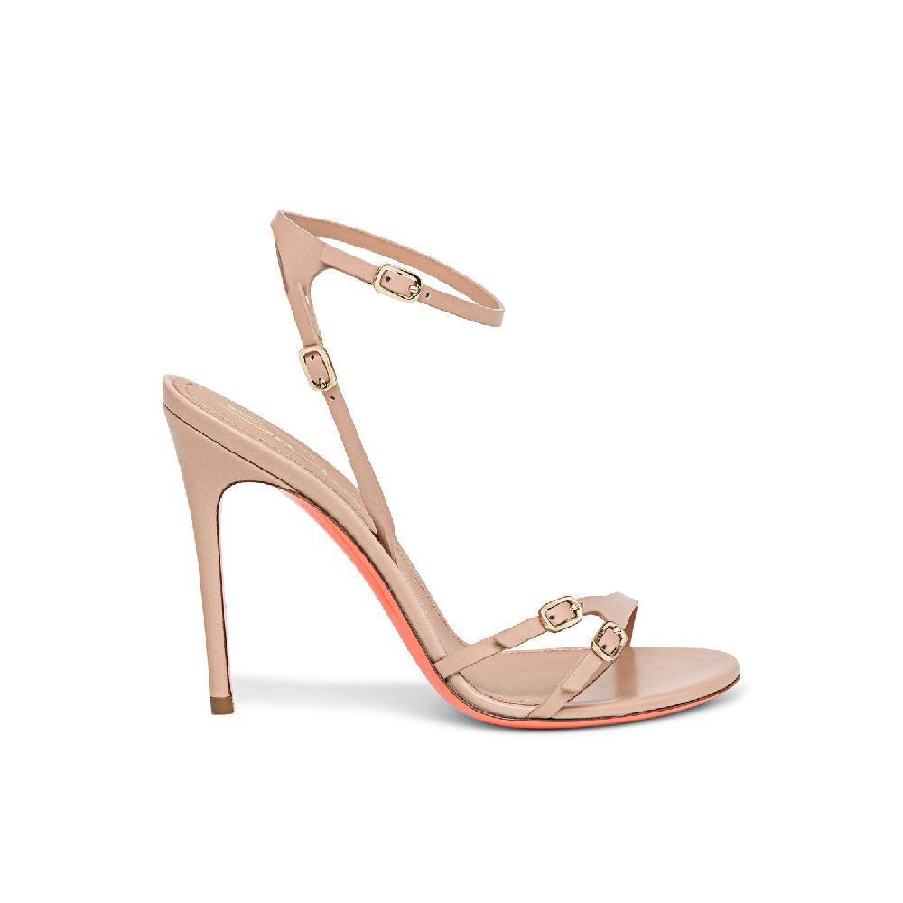 Santoni Sandalo tacco alto da donna in pelle rosa
