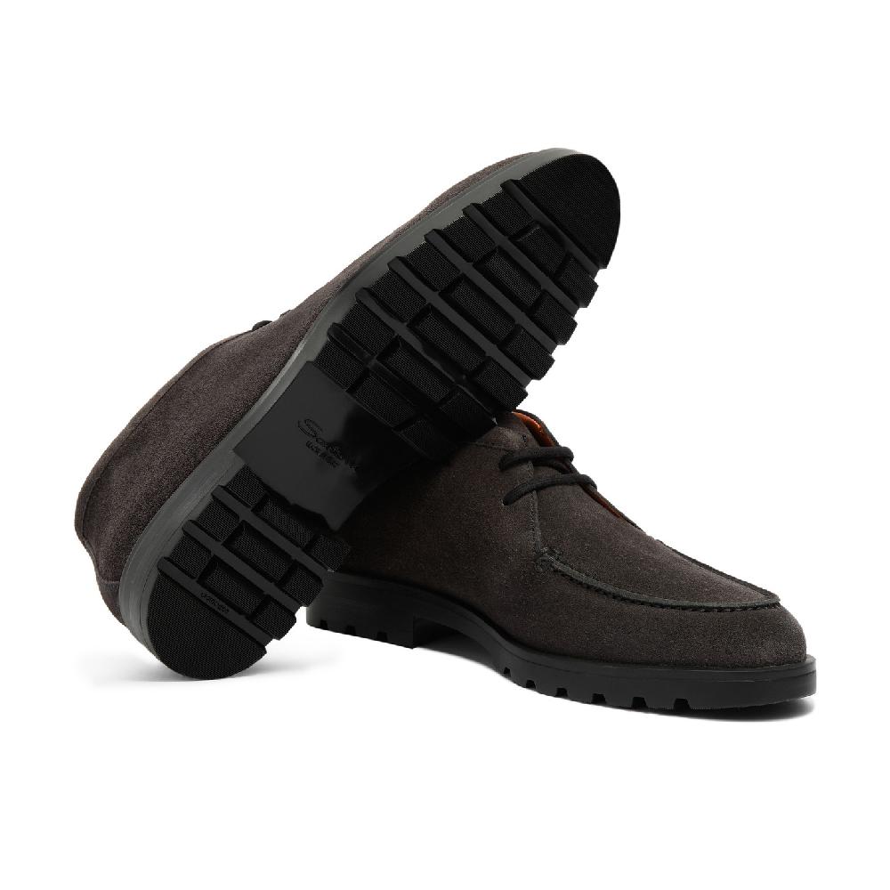 Santoni Stivaletto desert da uomo in suede grigio Convenienza