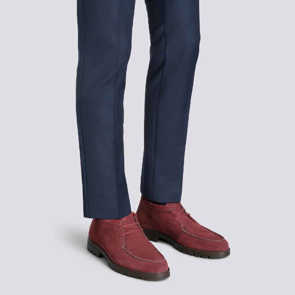 Santoni Stivaletto desert da uomo in suede rosso Offerta Anniversario