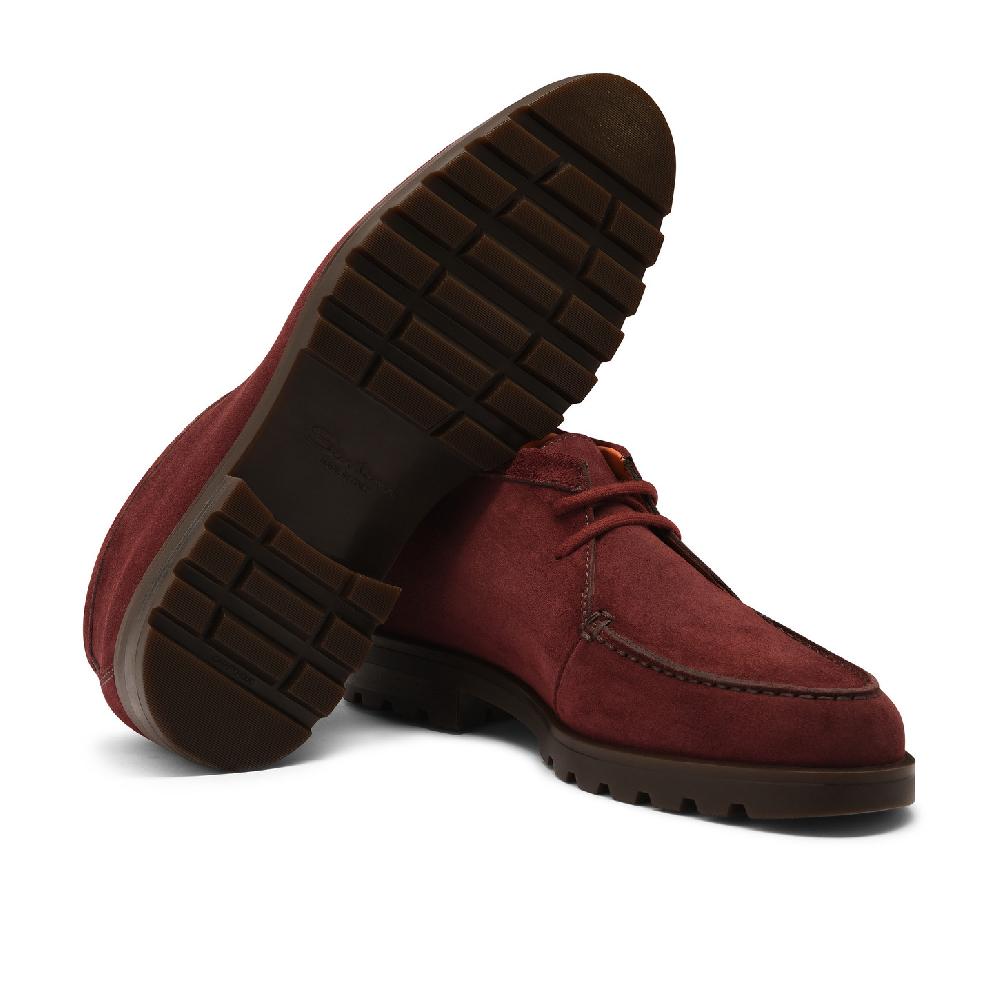 Santoni Stivaletto desert da uomo in suede rosso Offerta Anniversario