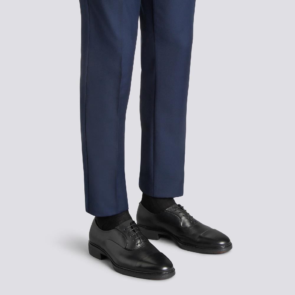 Santoni Stringata Easy da uomo in pelle nera Vendita Economica