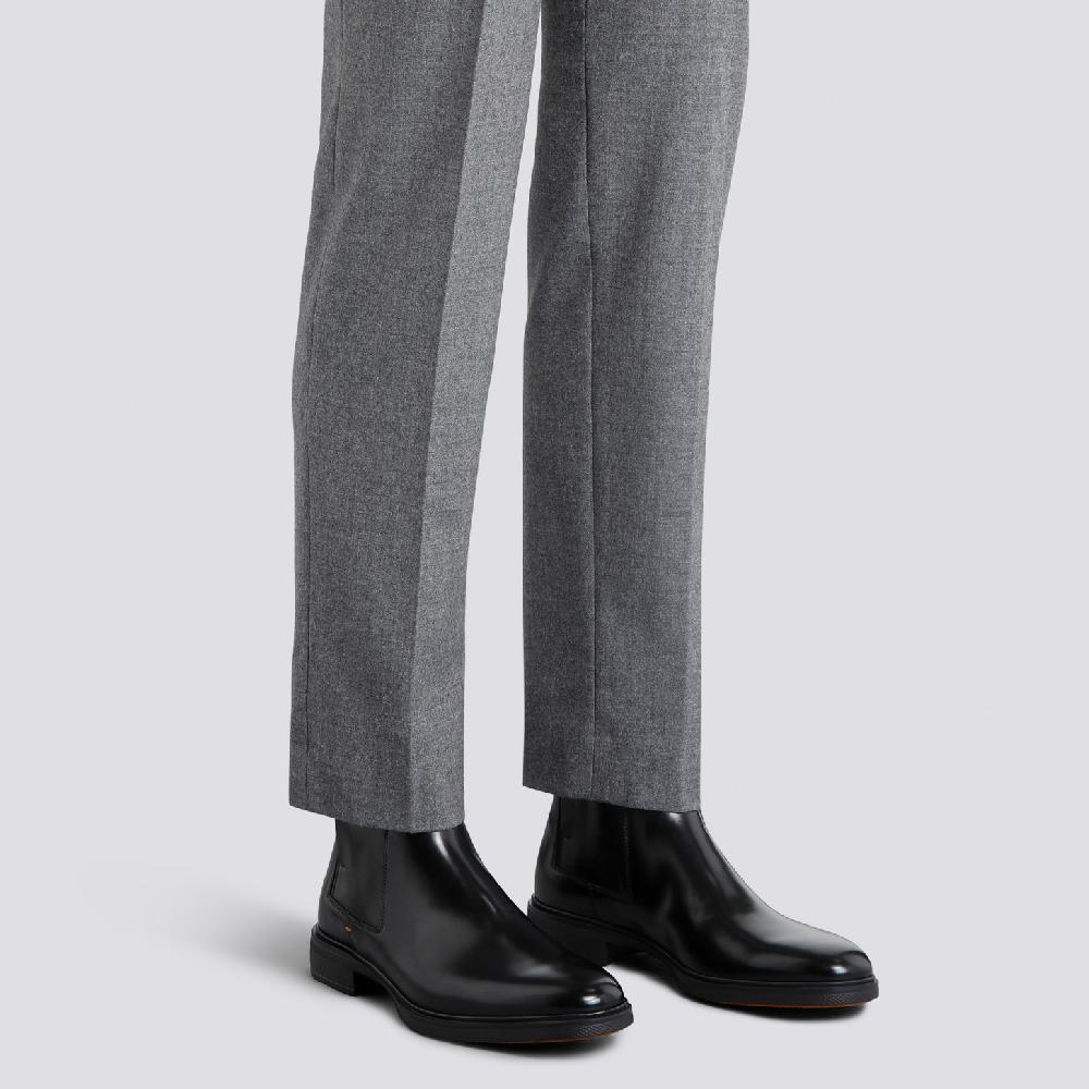 Santoni Stivaletto Easy da uomo in pelle nera Saldi Di Fabbrica