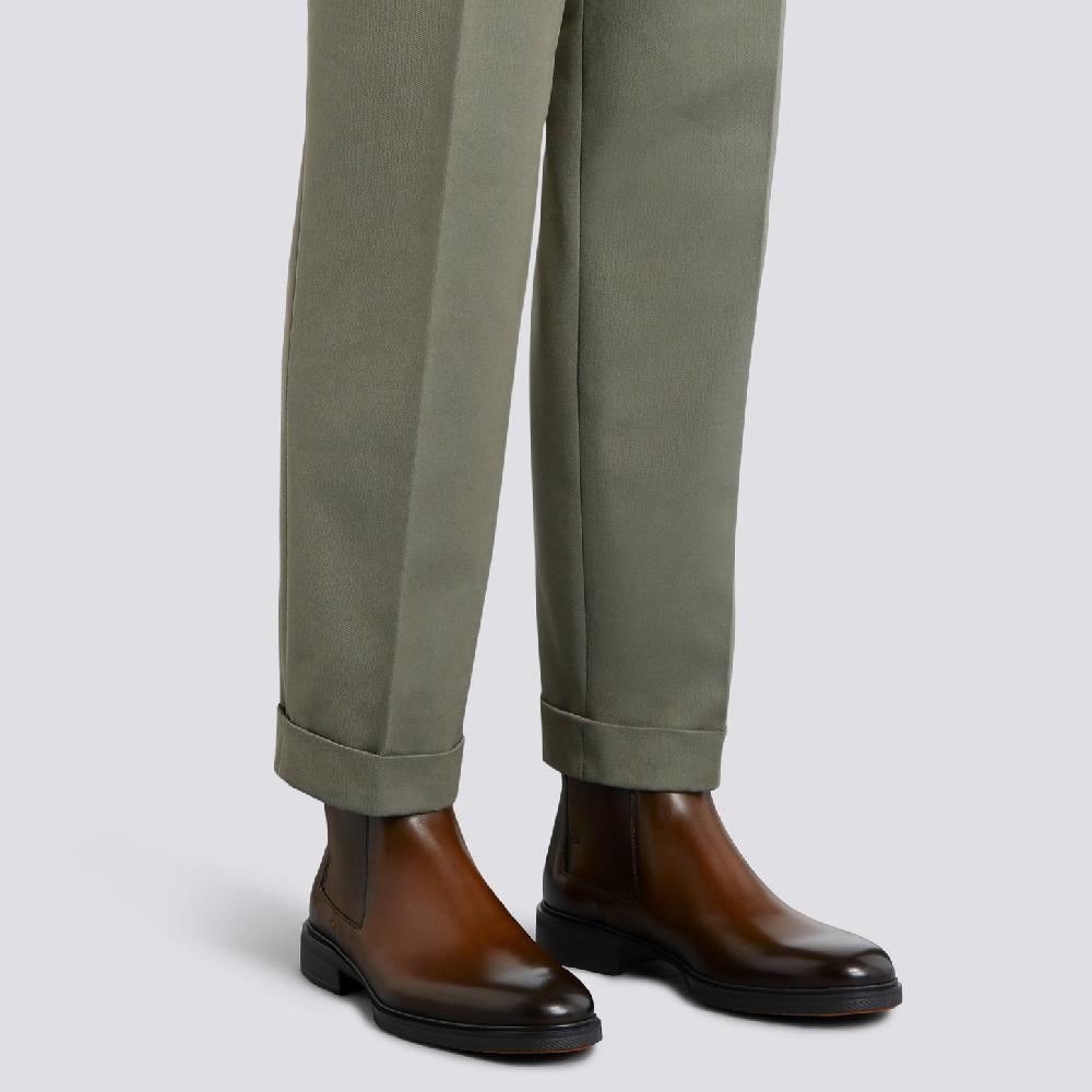 Santoni Stivaletto Easy da uomo in pelle testa di moro I Più Venduti