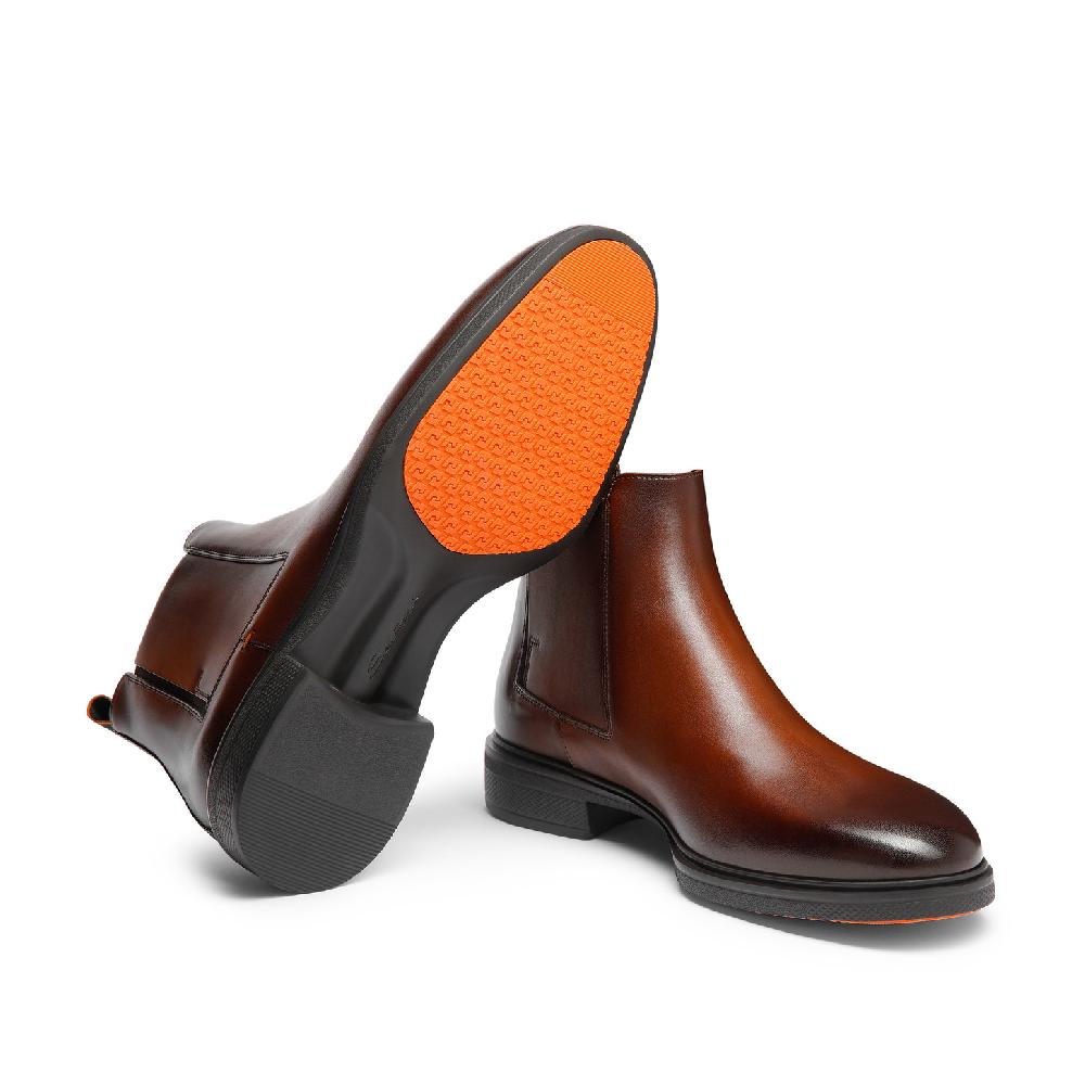 Santoni Stivaletto Easy da uomo in pelle testa di moro I Più Venduti