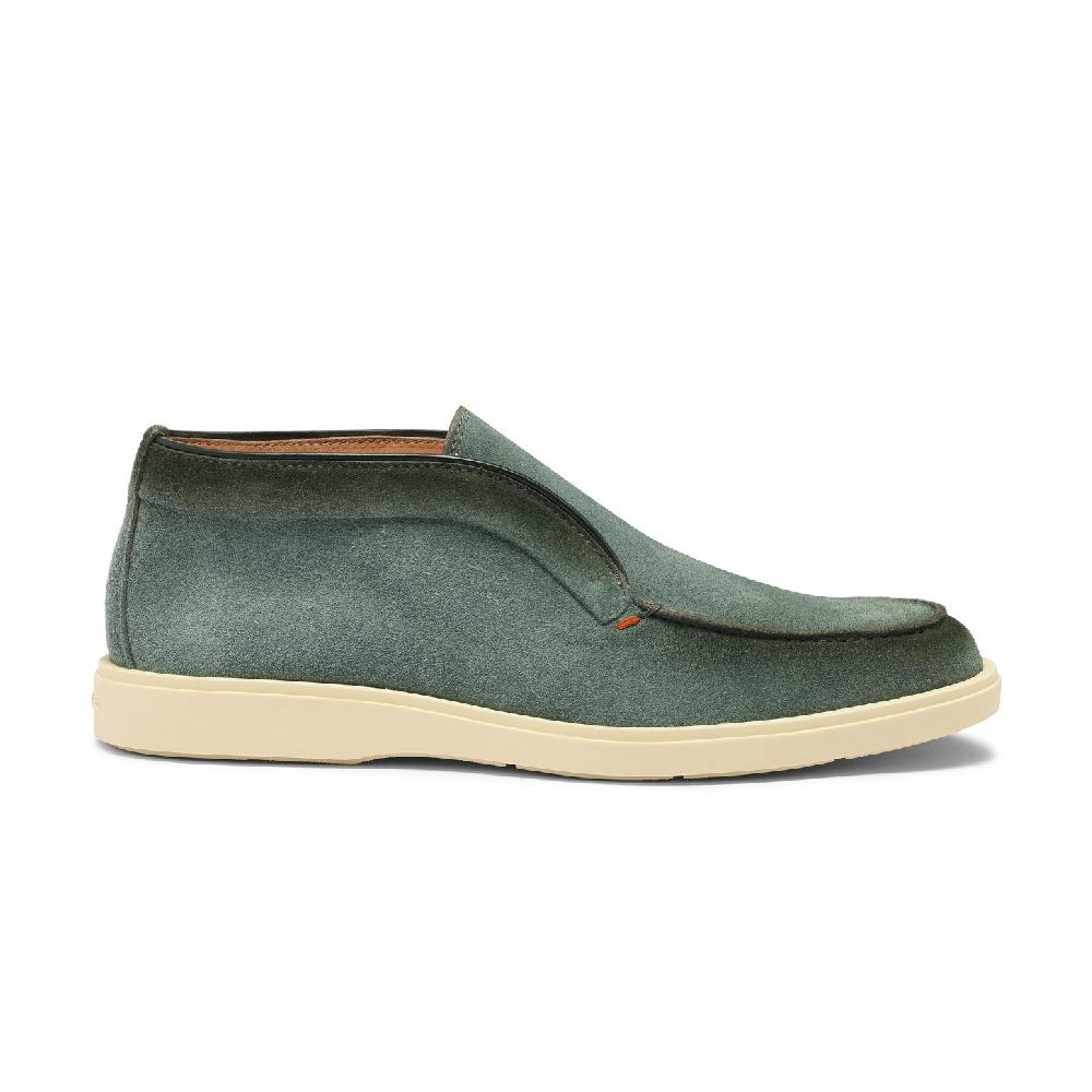 Santoni Stivaletto desert da uomo in suede petrolio