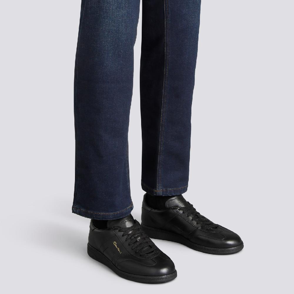 Santoni Sneaker DBS Oly da uomo in pelle nera Moda
