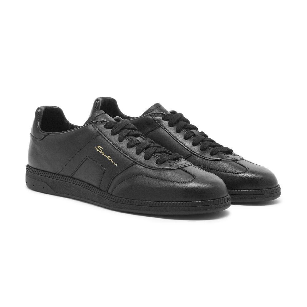 Santoni Sneaker DBS Oly da uomo in pelle nera Moda